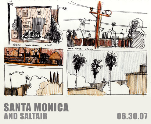 Sketches of Los Angeles, Set 3 - Santa Monica and Saltair