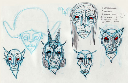 Head Designs for Miss Mildew, One