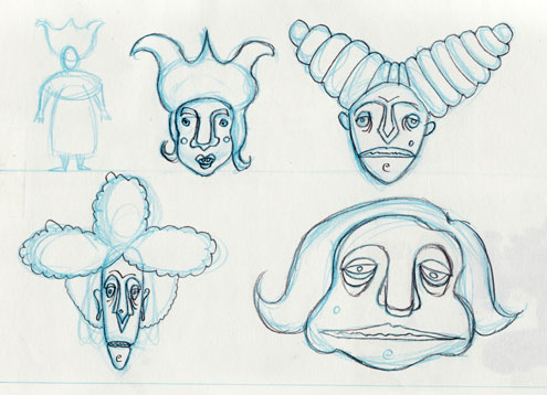 Head Designs for Miss Mildew, Two