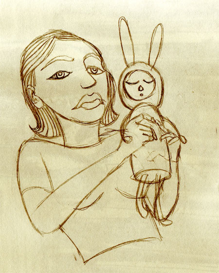 Girl with bunny