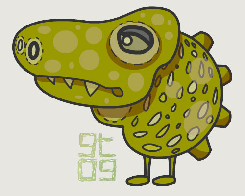 Croc Character Design, Giles Timms 2009