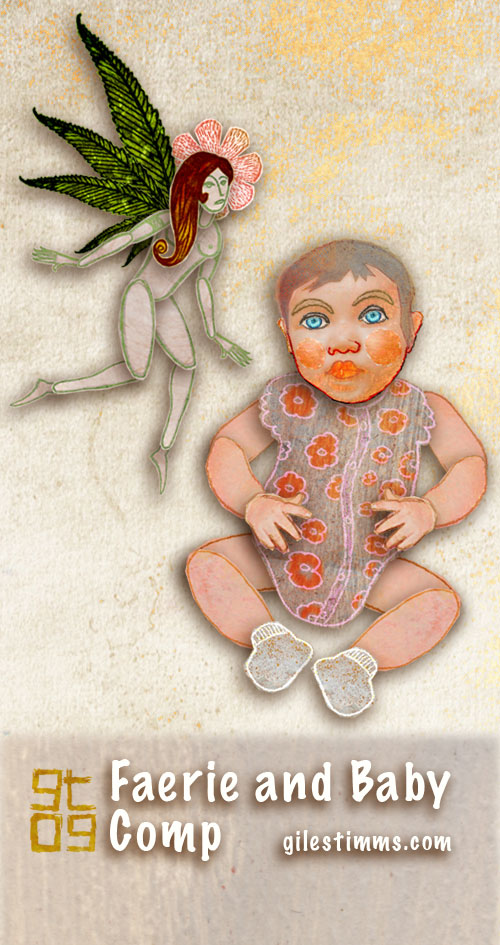 Faerie and Baby Color Comp Illustration, Giles Timms 2009