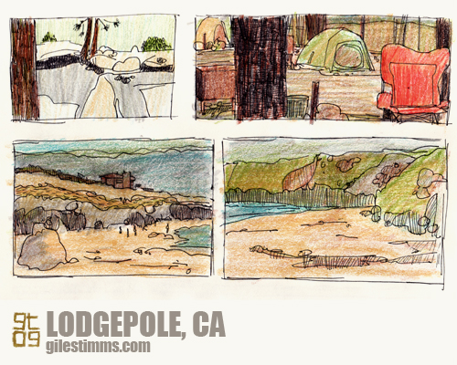 Sketches of Lodgepole, Sequoia National Park, Giles Timms 2009