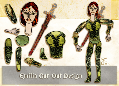 Emilia Character Design, Giles Timms 2010