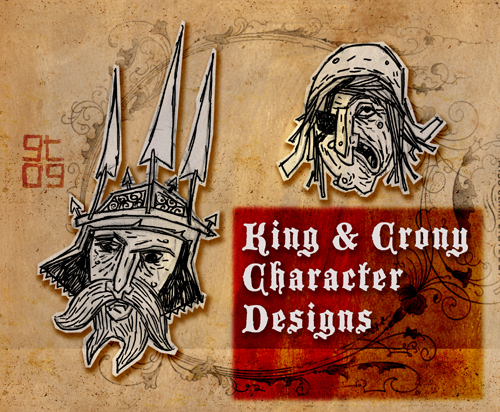 King and Crony Character Design, Giles Timms 2010