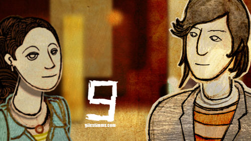 Still image from my Animated Kiss Sequence for the film 'Sunset Stories,' depicting Monique Curnen and Sung Kang 2012