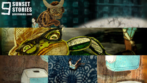 Animated End Title Sequences for the film 'Sunset Stories,' 2012