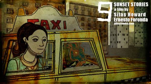 Still image from my animated End Title Sequence for the film 'Sunset Stories' premiering at SXSW, 2012