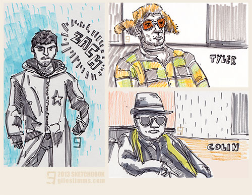 Sketchbook Life Drawing: The Dudes, Giles Timms 2013