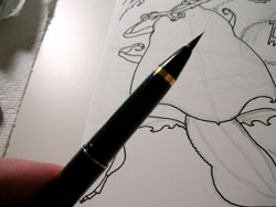 Close-up of brush pen Close-up of brush pen